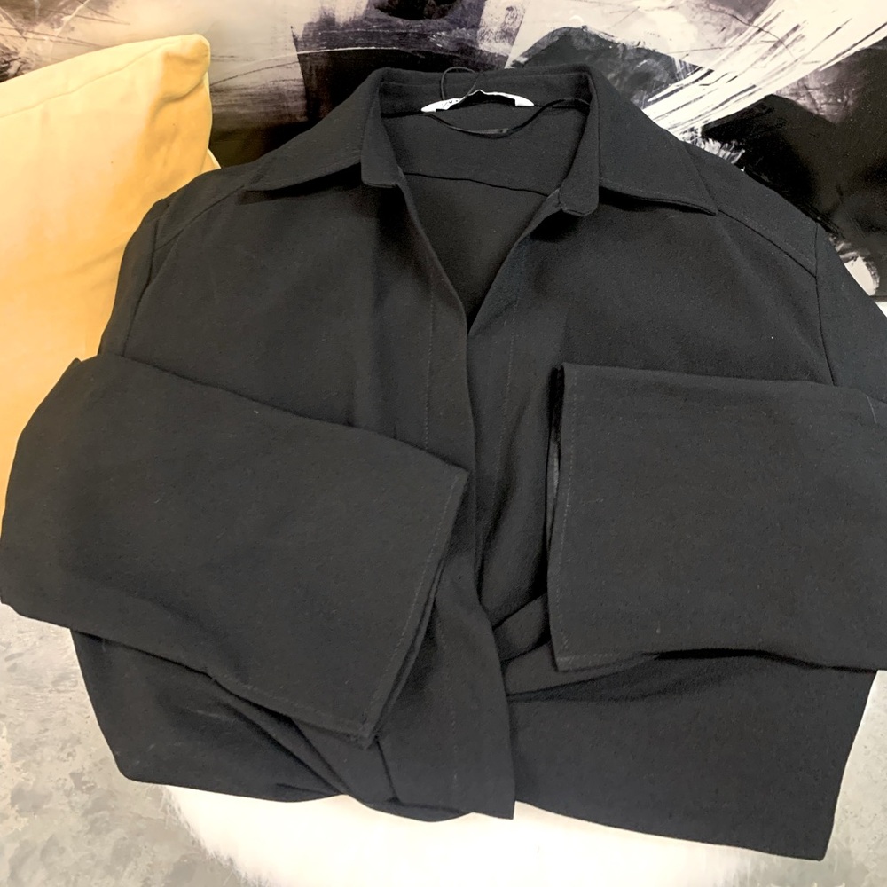 Worn once Zara cropped disco shirt. 🖤🕺🖤